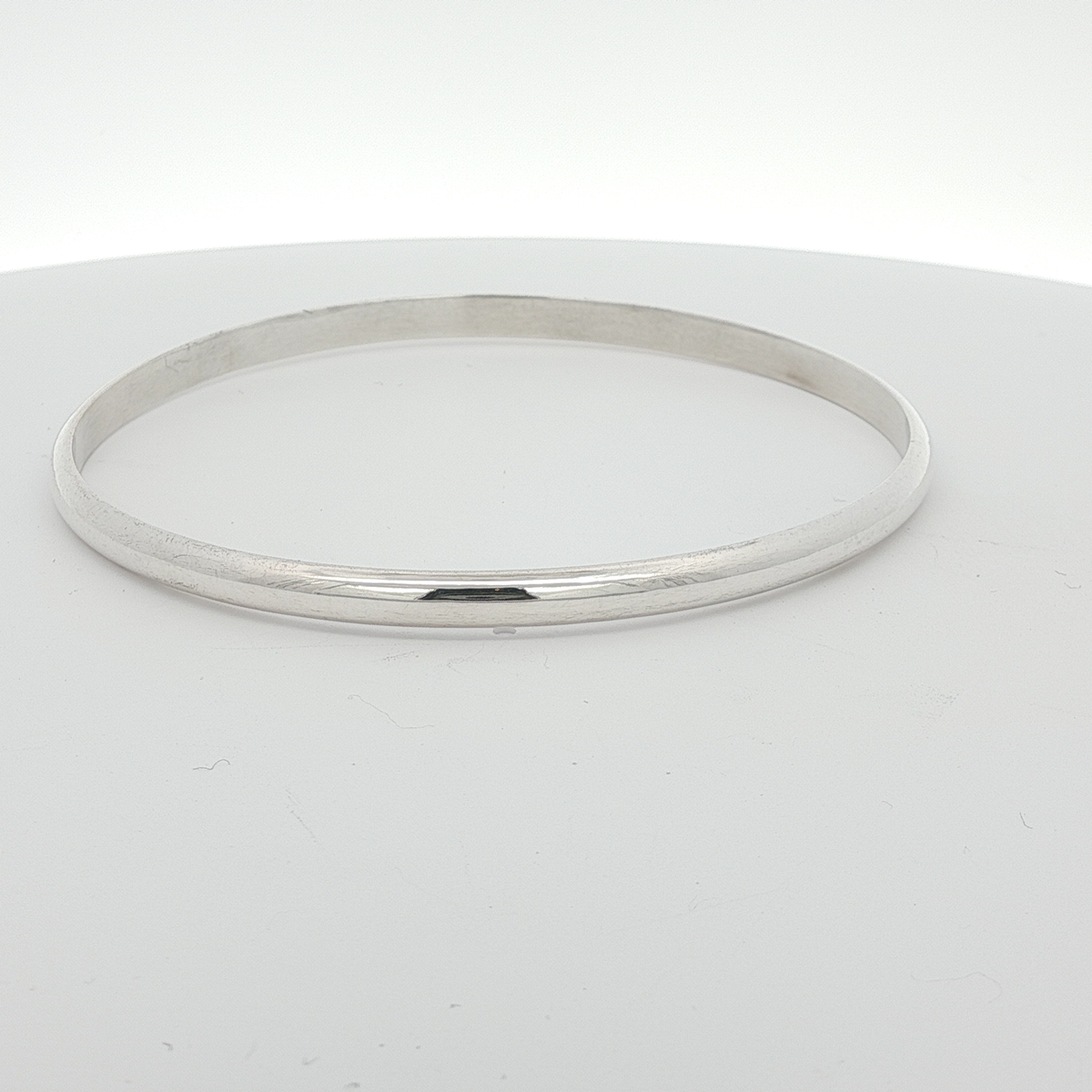 Sterling Silver Classic Half Round Bangle Bracelet