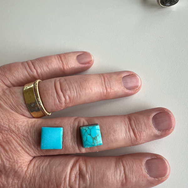 Bespoke Square Turquoise Ring for Julia - Final payment