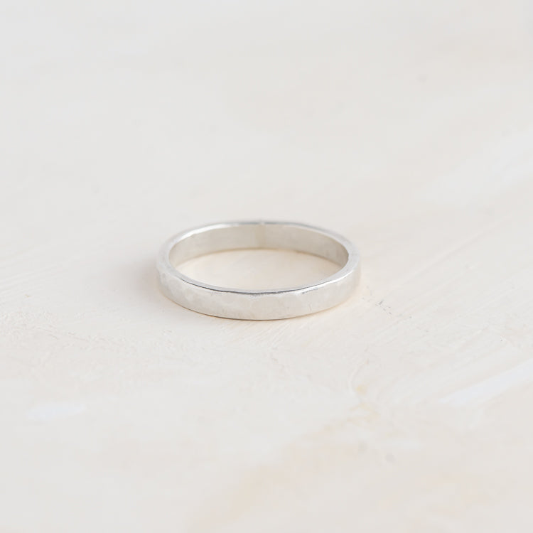 Sterling Silver Handmade Hammered Ring.