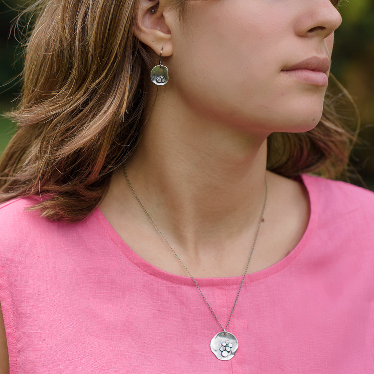 Organic &#39;Blob&#39; Silver Earrings