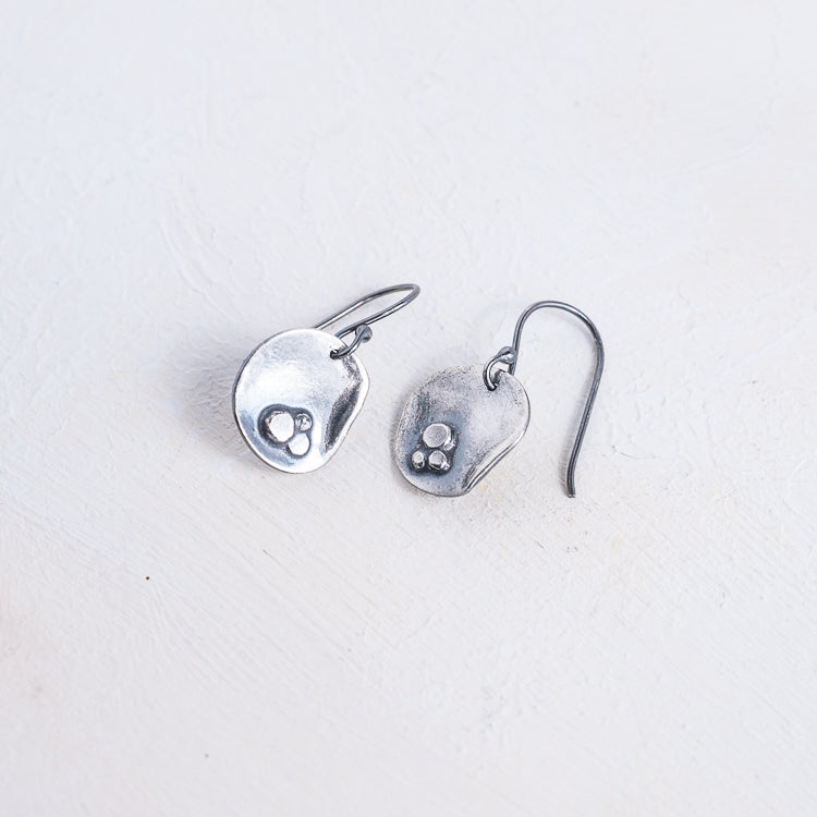 Organic &#39;Blob&#39; Silver Earrings
