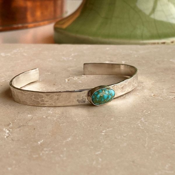 *SOLD* Bespoke Turquoise Mountain Cuff For Trish - Final Payment