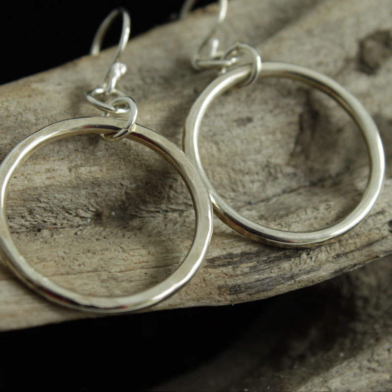 Hammered Hoop Earrings