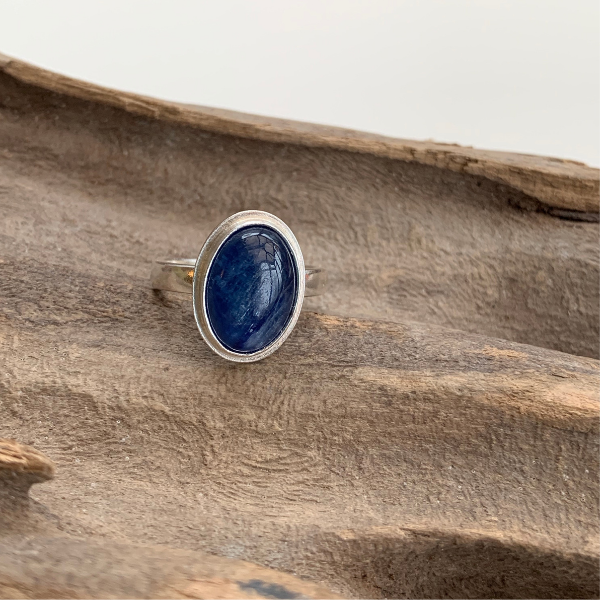 Kyanite Blue and Silver Ring
