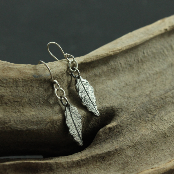 Long Leaf Sterling Silver  Earrings