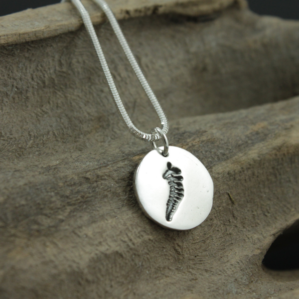Fern Leaf Charm Pendant on an 18&quot; Snake Chain